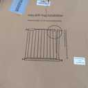 HOOEN 29-34 Inch Wide Baby Gate for Stairs Doorways Metal Indoor Dog Gates Pressure Mounted Walk Through Safety Gates Child Gates for Kids or Pets (29"-34") (White)