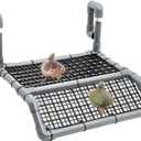 Fhiny Hanging Turtle Basking Platform, Plastic Turtle Dock Basking Area with Climbing Ramp Height Adjustable Reptile Floating Dock Tortoise Tank Accessories Decor for Lizard Gecko Hermit Crab