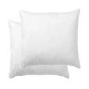 Euro Pillow Insert, Decorative Throw Pillow Stuffer, Down and Feather Filled, Cotton Fabric (White), 24x24, Set of 2, Suitable for Home, Bed