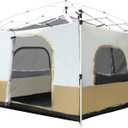 REDCAMP Canopy Camping Tent for Pop Up Canopy Tent, Inner Tent Converts Straight Leg 10'x10' or 10'x20' Canopy into Camping Tent, Fits 4-6 Person(Frame/Shelter NOT Included) (Khaki)