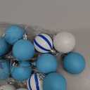 Civaner 24 Pcs 1.57 Inch Summer Tree Ornaments - Beach Ocean Balls Seashells Hanging Decorations for Small Tree, Coastal Party, Nautical Event, Bachelorette Parties & Blue Coast Themed Home Decor