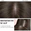 VERNA Hair Toppers for Women Real Human Hair 3603D Cover Clip in Bangs,100% Real Human Hair Dark Brown Hair pieces Clip on Bangs for Daily Wear(5 * 9.5)