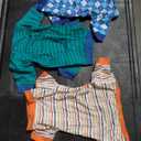 3-Pack Dog Pajamas - Striped & Checkered Sleepwear for Small Dogs, Easy Snap Belly Design with Tail Opening L