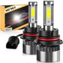 𝟫𝟢𝟢𝟩/𝖧𝖡𝟧 Bulbs 800% Brightness 40000LM 6500K White, Backup Non-Polarity Plug and Play with Fan, IP68 Waterproof Off-Road Lights, Pack of 2
