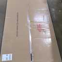 WEER 60X36 Inch Framed Bathroom Mirror, Walnut Rectangular Framed Mirror, Large Wall Mounted Vanity Mirror, Wood Grain Farmhouse Mirror, Tempered Glass, Anti-Rust, Horizontal or Vertical