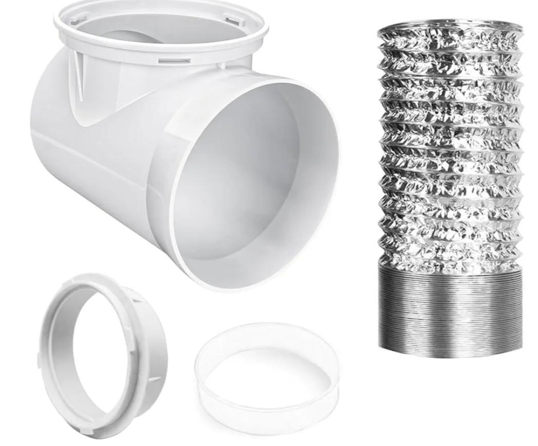 Dryer Vent Connection Set Tumble Dryer Connector 90 Degree Dryers Vent Hose Pressure Easy Installation