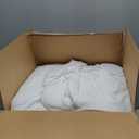 CozyLux King Size Comforter Set White, 7 Pieces Pintuck Bed in A Bag White Comforter King Size, Pinch Pleat Bedding Set with All Season Comforter, Sheets, Pillowcases & Shams