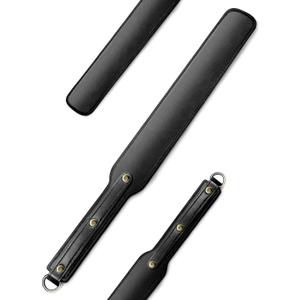 18 inch Riding Crop,Leather Paddle,Super Durable Rug Paddles,Equestrian Crops (Black)