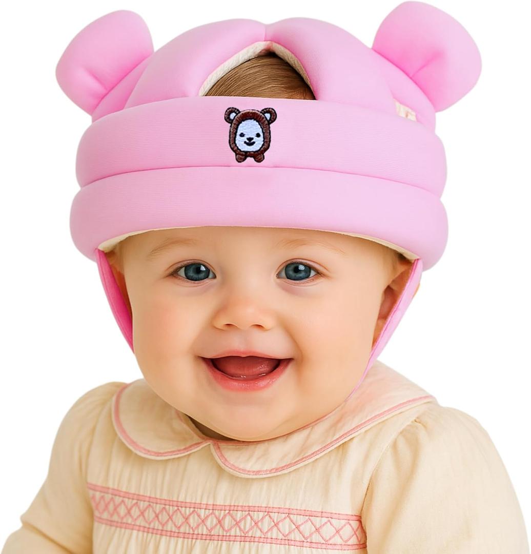 Baby Head Protector for Crawling Walking, Infant Helmet with Foam Bumpers, Adjustable Baby Helmet for Crawling Walking, Toddler Helmet - Head Protector for Baby Walking 12-36 Months