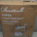 Super Lightweight Rollator Walker for Seniors, Foldable Rolling Walker with Seat and 8" Rubber Wheels for All Terrain, Unique Design Aluminium Frame Sturdy Walkers for Traveling - Black