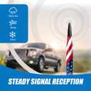 Car Antenna, American Flag Design Anti-Theft Vehicle Signal Bullet Antenna, Truck Arrow Antenna Personalized Decoration Signal Booster, Compatible with Chevrolet Ford Dodge Ram (Black)