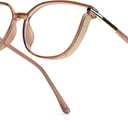 Vintage Cat-eye Blue Light Blocking Glasses for Women, Lightweight TR90 Fashion Eyeglasses (Champagne)