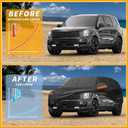 Car Cover Waterproof All Weather Sun Rain Protection Full Exterior Cover for Kia Telluride Black with Left Side Zippers