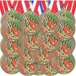 Tondiamo 24/48 Pcs Award Medals Bulk Gold Medals Bulk with Neck Ribbons 2 Inch Metal Award Trophies for Sports Party Team Tournaments Match Participation Winner Prizes Gift