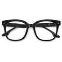 kunchu Reading Glasses for Women & Men - Blue Light Blocking for Computer/Phones, Oversize Style & Spring Hinge(Black,1.5X)