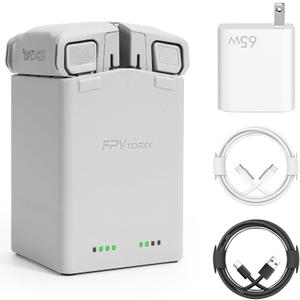 Professional Battery Charger for DJI Mini 3 Pro Mini 4 Pro Series Battery,DJI Accessories Rapid Charging Set with 65W Power Adapter, Fast Charging Hub, Dual Batteries Quick Charging Simultaneously