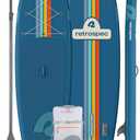 Retrospec Weekender Inflatable Stand Up Paddle Board Includes Paddle, Pump, and Accessories 106 Lightweight iSUP, Puncture Resistant Inflatable Paddle Board for Adults