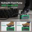 Air Hydraulic Pump with 6.6 ft Oil Hose, 10,000 PSI Foot Pedal Pump