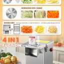 NEWTRY 4-in-1 Commercial Vegetable Processor, 200W Slicer Dicer Shredder