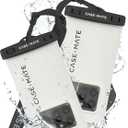 Case-Mate 2 Pack IP68 Waterproof Phone Pouch - Floating Waterproof Phone Case w/Crossbody Lanyard - Beach Cruise Ship Travel Essentials - Compatible w/All Devices, Touchscreen Friendly - Sand Dollar