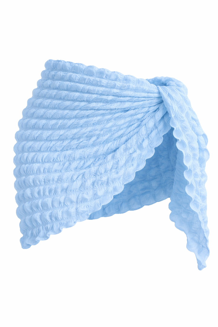 SHENHE Women's Sarong Coverup Short Bathing Suit Wrap Skirt Beach Swimsuit Cover Up (One Size), Blue 