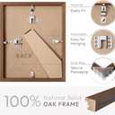 2 x 8x10 Picture Frame, Solid Oak Wood 8 x 10 Photo Frame with Mat to 5x7(Openning Size is 4.5x6.5), 10x8 Picture Frames for Wall and Tabletop Display, Natural Oak 8x10 Frame, (Walnut Set of 1)