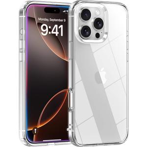 Crystal Clear for iPhone  [Anti-Yellowing][Military-Grade Protection] X-ShockShield 3.0 Cushioning Shockproof, Slim Transparent Soft Bumper Protective Phone Cover, 6.5 Inch