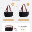 LOVEVOOK Tote Bag for Women, Puffy Work Tote with Large Cup Holder, Quilted Laptop Bag Travel Tote Shoulder Bag Handbag