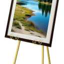 Gold Easel Stand for Sign,Adjustable Easel Dispaly Stand, Metal Easels for Dispalying Pictures,Easels for Wedding Poster Holder,Display Stand with Chain Support