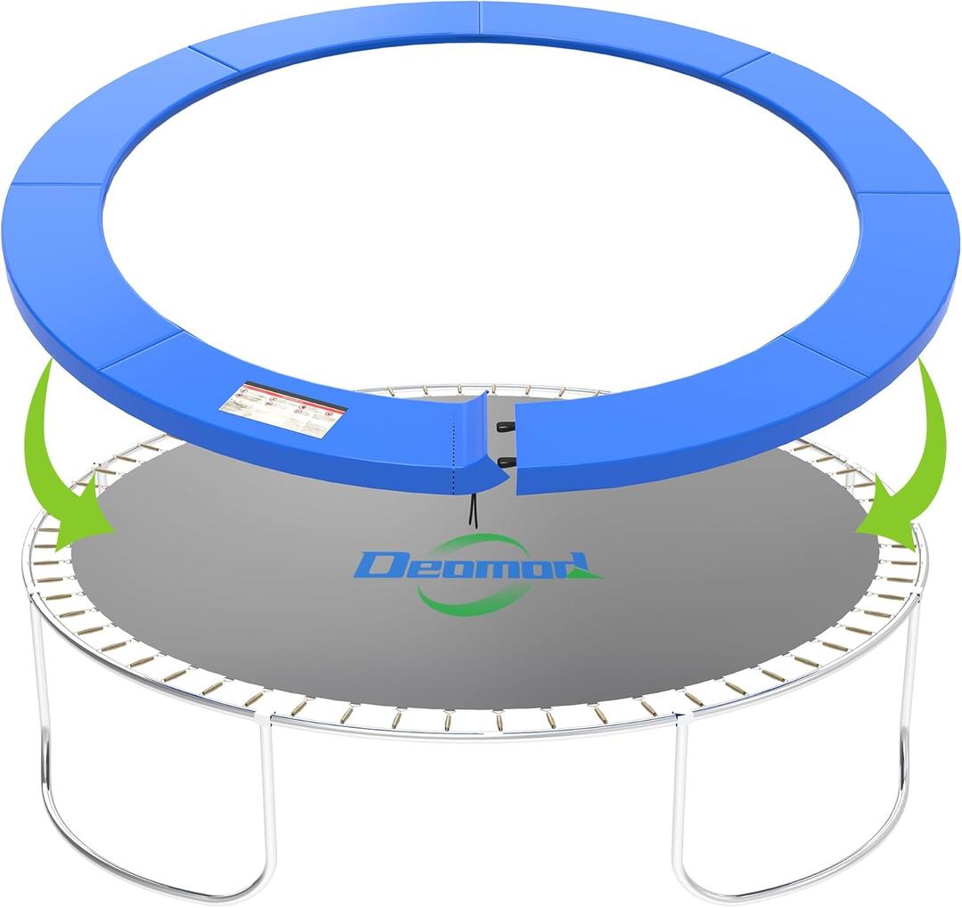 Trampoline Pad, 10FT 12FT 14FT Trampoline Replacement Safety Pad, Universal Trampoline Pads, Spring Cover, Waterproof, Tear Resistant, Round Arch Trampoline Parts for Kids (Blue)