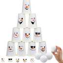 HyDren Snowball Bowling Game Winter Christmas Birthday Party Games Make Your Own Winter Xmas Play Supplies Ideal for Christmas Parties Xmas Indoor Play and Family Entertainment