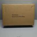 Stainless Steel Litter Box | XL Enclosed Cat Litter Boxes with Lid for Big Cats | High Sided, Anti-Urine Leakage | Non-Stick Bottom & Includes Litter Mat & Metal Scoop (Silver Gray)