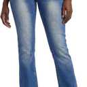 Zylioo Tall Jeans for Women 31"/33" Inseam Long Stretch Denim Pants Straight Leg Mid Rise Classic Fit for Tall Ladies (Blue, L)