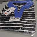 ZESICA Womens Striped Long Sleeve Tops Oversized Sweatshirt V Neck Loose Fit Tunic Tops Spring Casual Blouses (Black, S)