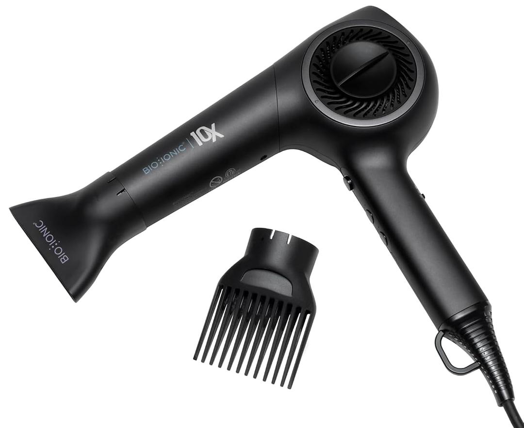 Bio Ionic 10X Ultralight Speed Hair Dryer, Blow Dryer with Adjustable Heat & Speed, Memory Function, Professional Hair Styling Tool for Fast, Frizz-Free Hairstyles