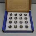 9/16"-18 Open End Lug Nuts - 32pcs OEM Wheel Lug Nuts Compatible with 75-97 F-250/F-350, 02-10 Ram 1500/2500/3500, 05-11 Dakota, 04-09 Durango Chrome Wheel Nuts