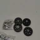 Silkfly 4 Pcs Luggage Wheels Replacement Travel Suitcase Caster Repair Kits with Screw Replacement Left and Right Wheels Mute Bearing Swivel for Luggage(Black,Small)