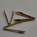 XEVOM Gold Buffet Tongs - 6 Pack, 9 Inch, Stainless Steel Gold Plated Serving Tongs