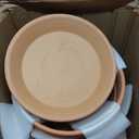 INGOFIN 8 Inch Terracotta Shallow Pots Set with Saucer - Ceramic Clay Pots with Drainage Hole, Terra Cotta Pot for Plants for Indoor Outdoor Plants, Set of 2