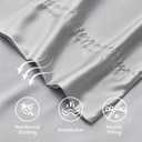 Queen Pillow Cases, Derived from Bamboo Viscose, Cooling Pillowcases, Breathable & Wicking Pillow Covers for Hot Sleepers, Envelope Closure, Light Grey, 2 Pack, 20x30IN