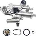 Upgraded Aluminum Thermostat Housing Assembly - Replaces for Chrysler & Dodge 2.4L - 200, Sebring, Avenger and Journey - Replaces 68003582AB, 6508355AA, 902-319, 4884571AB