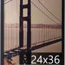 BAIJIALI 24x36 Picture Frame Black Wood Pattern with HD Plexiglass,Vertical Formats for Wall Mounting (Black, 1 Pcs)