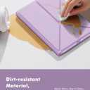 INFILAND Case for iPad mini 7 (A17 Pro) 2024 / iPad mini 6 2021, Magnetic Origami Slim Protective Case, Book-Style Foldable Cover with Pencil Holder, Multi-Angle Stand, Auto Wake/Sleep, Purple