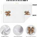 Gingerbread Bow Christmas Waffle Towel, Cookie Hand Towel, Holiday Dish Tea Towels. 16x24 Inch. Decor for Christmas Kitchens/Bathrooms. Gift for Bakers & Women. (White Christmas-06)