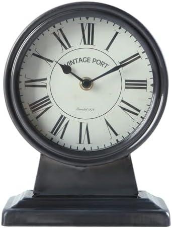 NIKKY HOME Vintage Mantle Clock, Silent Non-Ticking Battery Operated Table Desk Shelf Clock for Living Room Decor