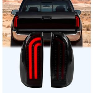 Tail Lights Fit for Toyota Tacoma 2005-2015, LED Brake Reverse Rear Lamp (Smoke)