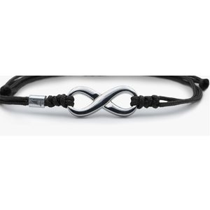 Wind Passion - Infinity Bracelet for Women & Men - Matching String Bracelet for Women, Couples & Friendship - Handmade Infinity Bracelet for Couples - Adjustable Waterproof Surfer Friendship Bracelet, Black