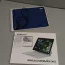 for iPad 11th (A16, 2025)/10th Generation Case with Keyboard, Magic Keyboard 2022, Springy Backlit Keys, Stain-Resistant Surface, Multi-Touch Trackpad, Steel Blue