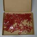 PATIKIL Bows Drink Tags, Acrylic Wine Glass Charms Reusable Drink Markers for Party Wedding Birthday and Events Accessories (1.97"x2.36", Sparkling Red)