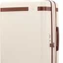 Virtuosa Hardside 21 Inch Carry On Luggage - Airline Approved with 360 Spinner Wheels, RightHeight Adjustable Handle - Zippered WetPak - TSA Lock - Expandable Light Polycarbonate Shell - Off White